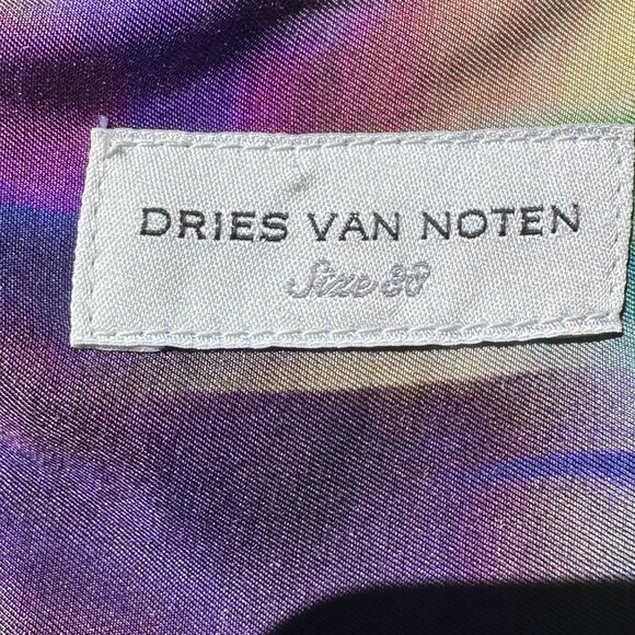 SOLD!  Dries Van Noten Blurred Tie Dye Shirtdress FR38/US6 - Picture 13 of 15